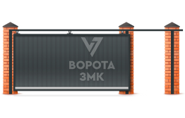 Ворота откатные подвесные 3500×2000 ЗМК-7388