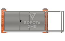 Откатные ворота Алютех Тренд 4000×2000 под ключ ЗМК-9640
