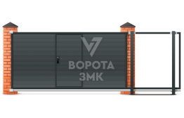 Ворота откатные Алютех под ключ 2500×4000 ЗМК-6879
