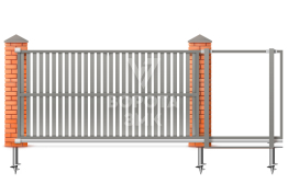 Откатные ворота Lux 2500×3500 Дорхан ЗМК-9724