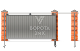 Откатные ворота 2250×2550 Ролтэк ЗМК-7070