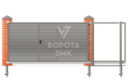 Откатные ворота недорогие 3500×2000 ЗМК-7338