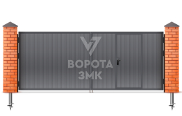 Ворота распашные 2000×2000 из профильной трубы ЗМК-5351