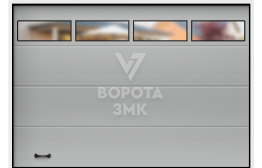 Ворота секционные с автоматикой Алютех 2250×2750 ЗМК-2883